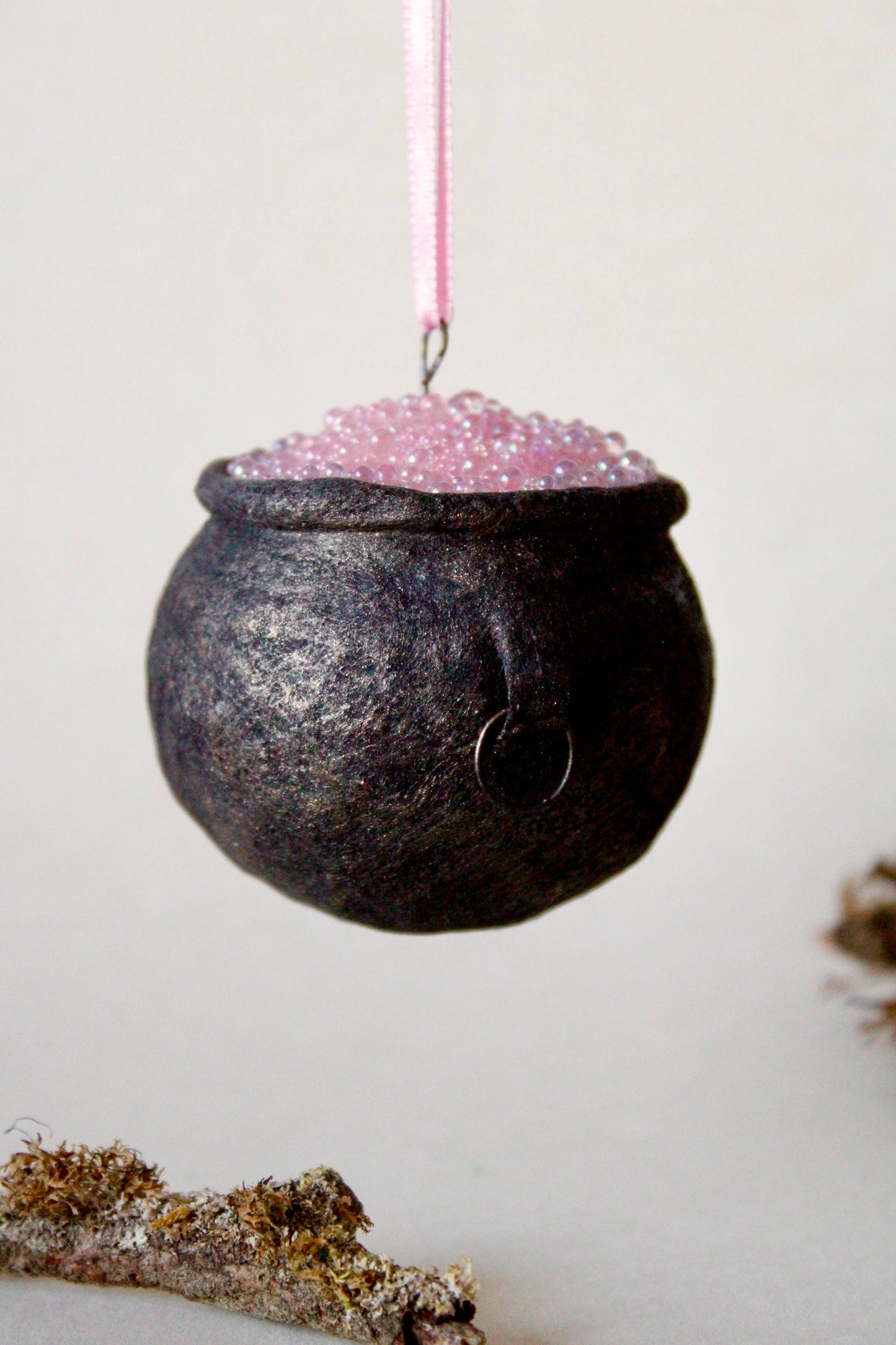 Pink Cauldron Cotton Ornament