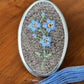 Forget-Me-Not Hand Embroidered Brooch