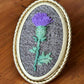 Thistle Hand Embroidered Brooch