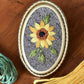 Sunflower Hand Embroidered Brooch