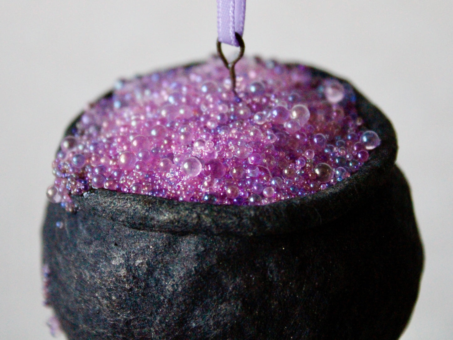 Purple Cauldron Cotton Ornament