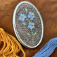 Forget-Me-Not Hand Embroidered Brooch