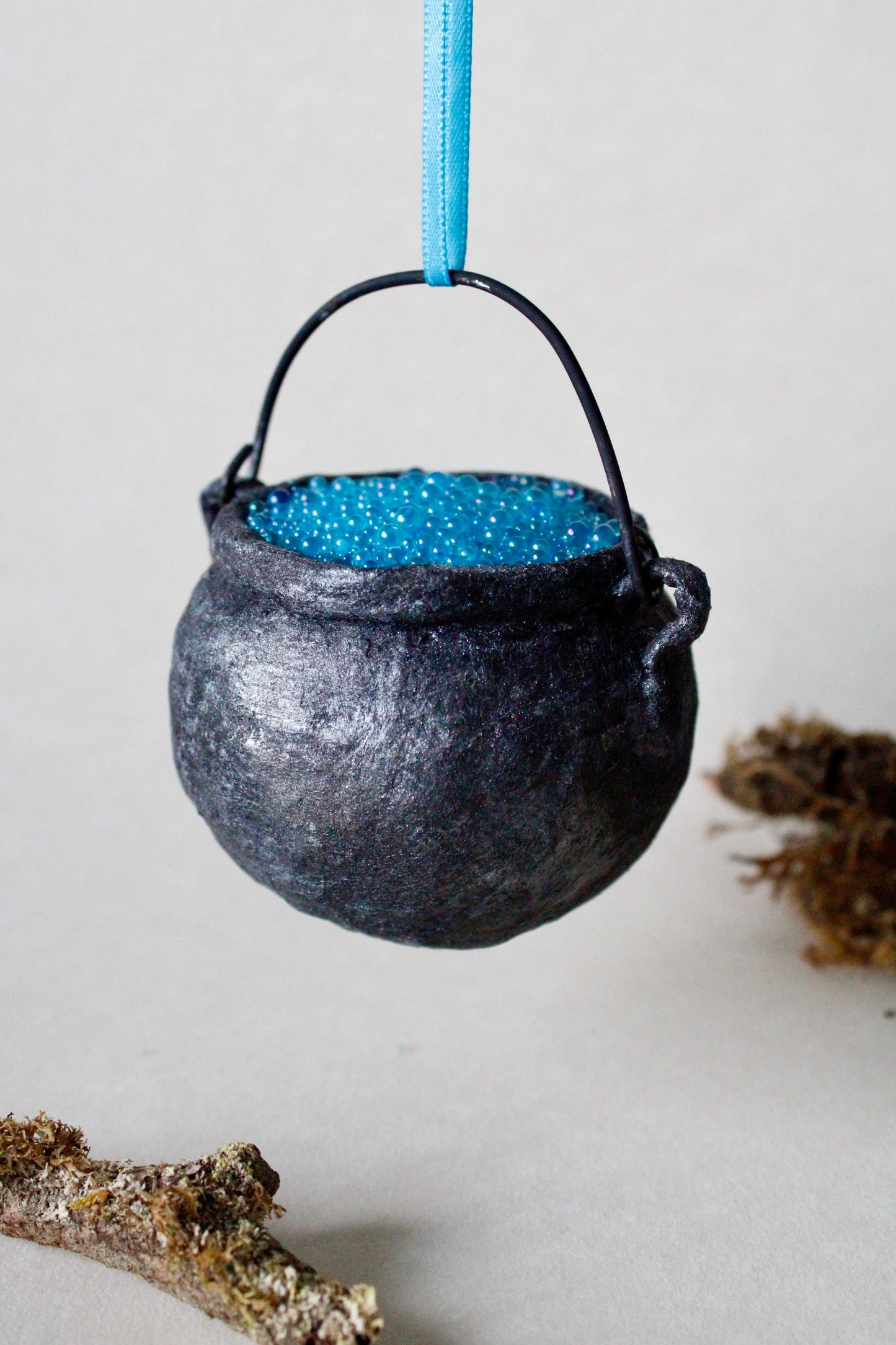 Blue Cauldron Cotton Ornament