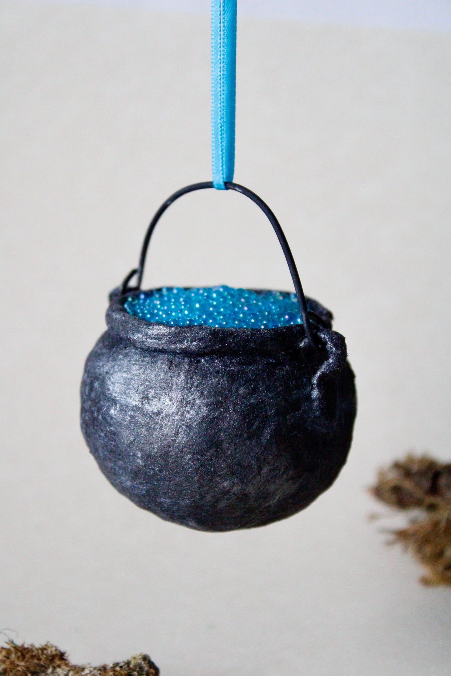 Blue Cauldron Cotton Ornament