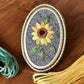 Sunflower Hand Embroidered Brooch