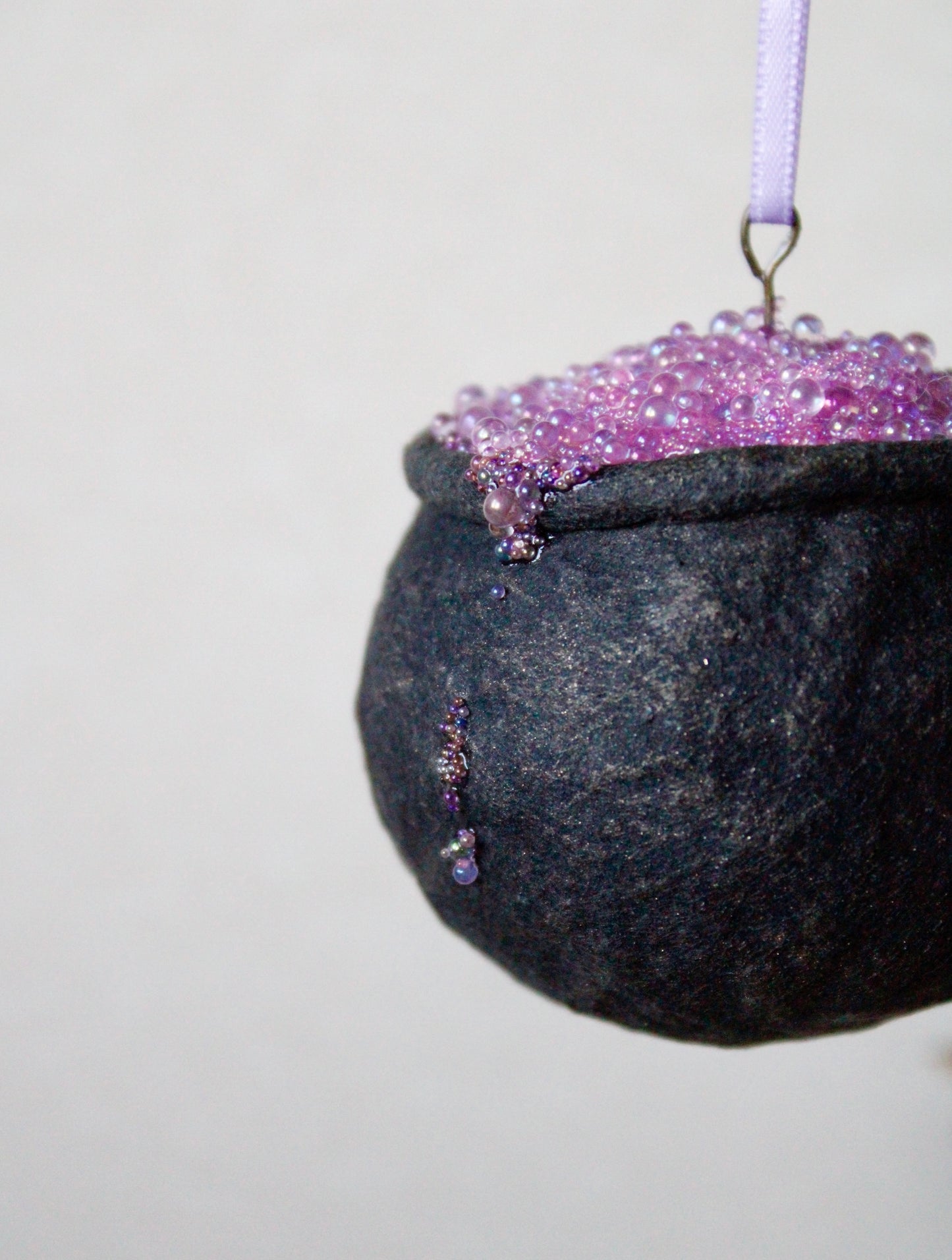 Purple Cauldron Cotton Ornament