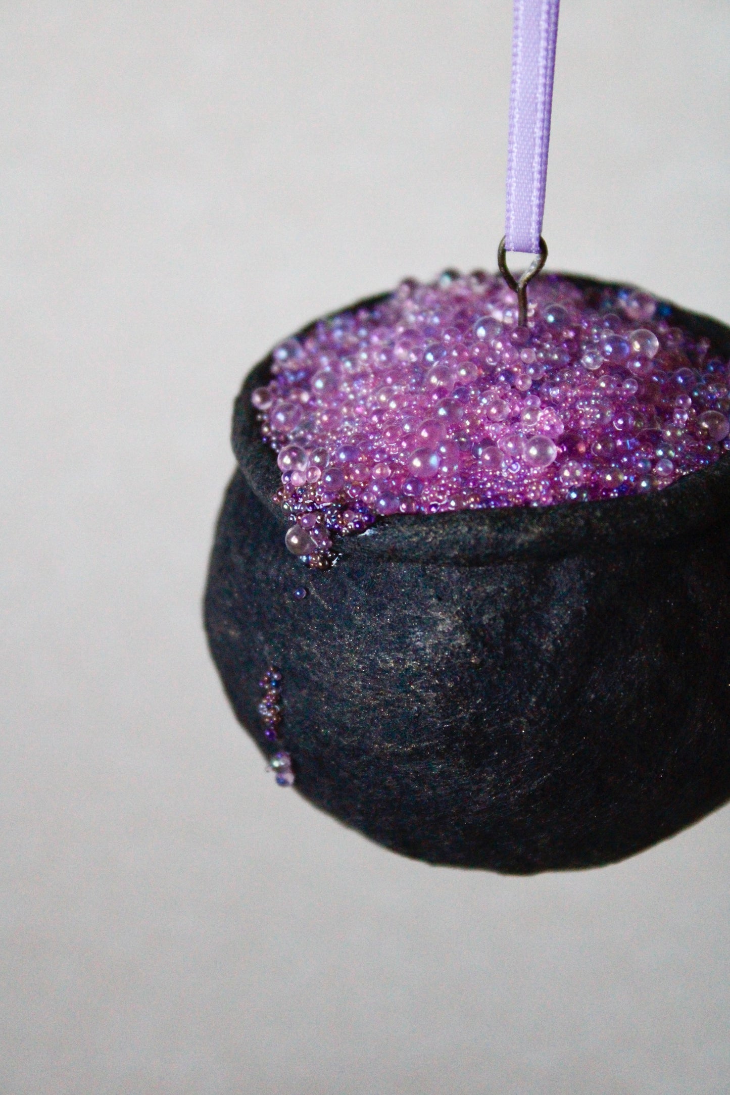 Purple Cauldron Cotton Ornament