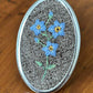 Forget-Me-Not Hand Embroidered Brooch