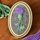 Thistle Hand Embroidered Brooch