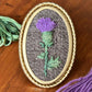 Thistle Hand Embroidered Brooch