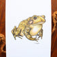 Frog Toad Signed A6 Print